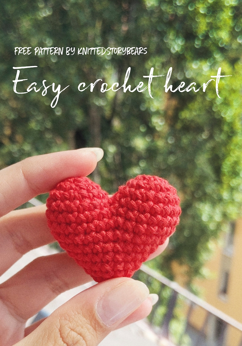 PATTERN SMALL HEART easy crochet amigurumi pattern