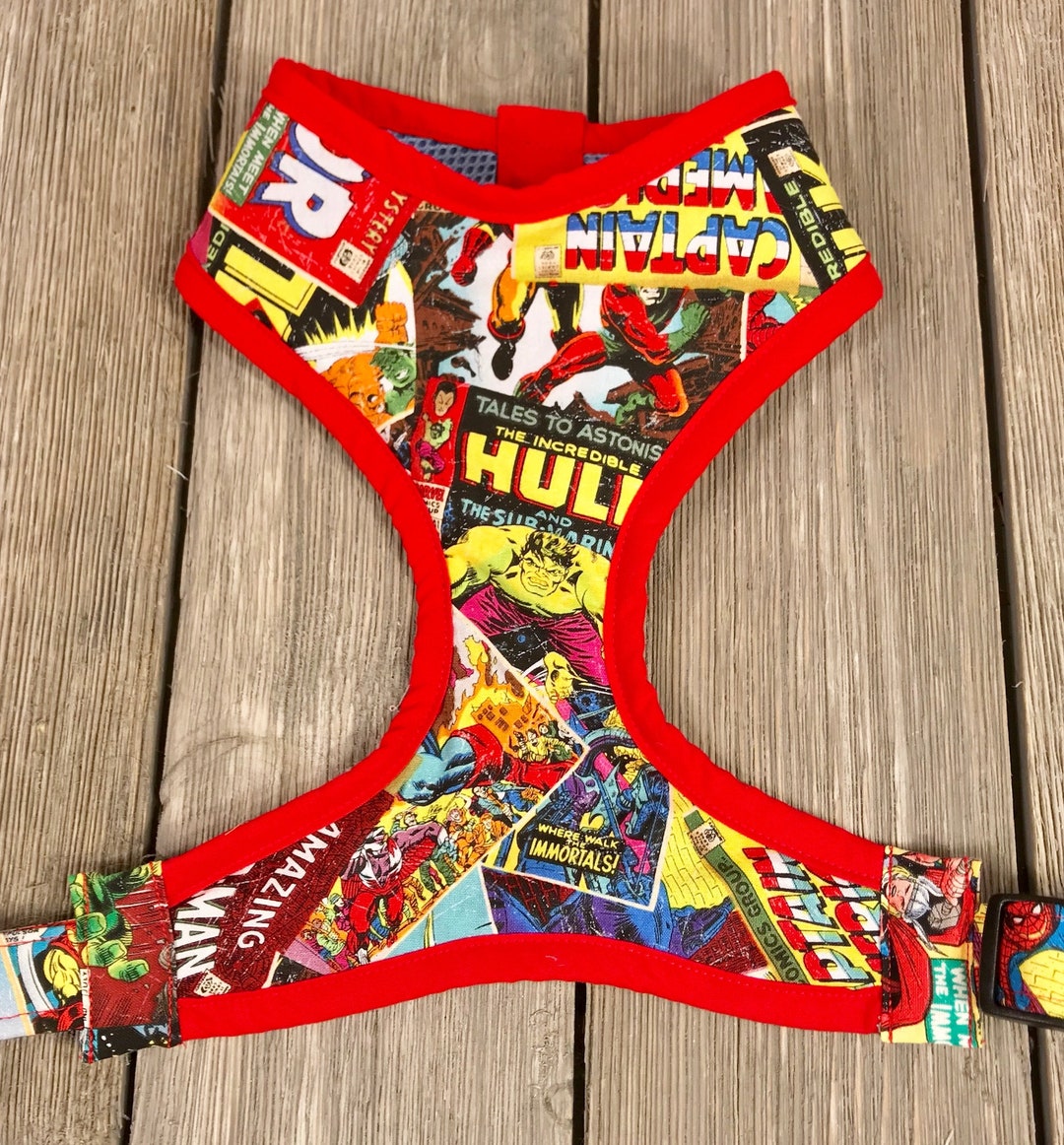 Dog Harness Marvelinspired Dog Harness Adjustable Dog Etsy