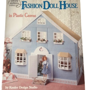 Fashion Doll House in Plastic Canvas Pattern Book. American