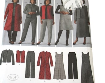 Women&#39;s Patterns EASY Jacket Pants Jumper Vest with Length Variations  Women&#39;s size 12 14 16 18 UNCUT Simplicity 4789 Sewing Pattern