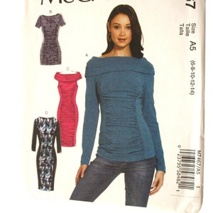 Patrons de couture haut tunique pour femme, taille 6-14, McCalls M7467 7467 non-cut