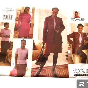Womens SUIT Jacket Dress Top Skirt Pants Sewing Patterns Size 6 8 10 UNCUT Vogue 2597 Regular AND Petite Designer Wardrobe by B. Smith