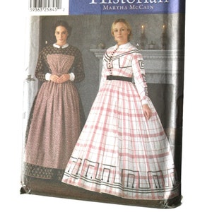 Civil War Dress Womens size 14 16 18 20 Hoop Skirt Apron 1800s Antebellum Southern Belle Historical Costume Pattern Simplicity 7212 UNCUT