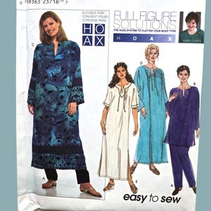 PLUS Storlek 26W-32W Byxor Tunika Klänning Sömnadsmönster, Simplicity 9071 Oklippt, Lätt att sy