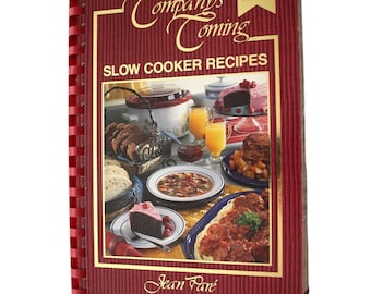 SLOW COOKER Crock Pot Cookbook Recipes Companys Coming by Jean Pare, Excellent Condition Book with amazing recipes and pictures