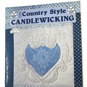 Candlewicking Quilt Pattern Book, Country Style, candlewick quilt, bedspread, pillows, placemats, napkins, table runners, more, SP 39