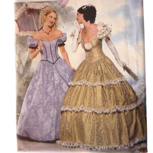 Southern Belle Ball Gown Dress Costume Antebellum  - Civil War Era - Gone with the Wind, UNCUT Butterick 6195 Making History Sewing Pattern
