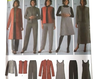Womens plus sizes 20w 22w 24w 26w 28w EASY Jacket Pants Jumper Vest with Length Variations UNCUT Simplicity 4789