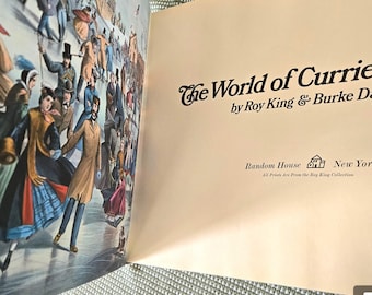 Huge Currier and Ives Coffee Table Book, Early American Scenes, Vintage Art Prints