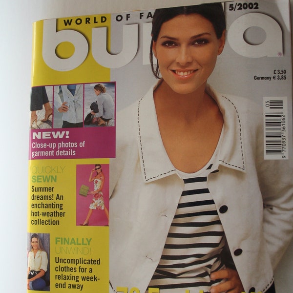 Burda Magazine World of Fashion Patrons de couture Burda (langue anglaise) Mai 2002/05 TOUS les patrons de couture INUTILISÉS