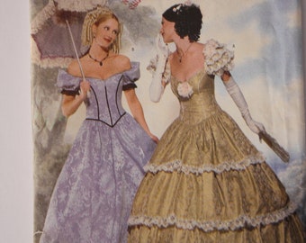 Stunning Historic Gown Pattern Simplicity 4479 0584 Sizes 14-20 Uncut