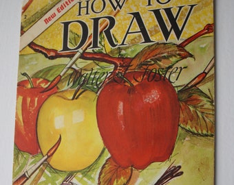 How to Draw Still Life book 2, Butterflies Flowers Trees  Boats Animals Heads Lettering, Walter Foster Art Book, 1960s ART Book New Edition