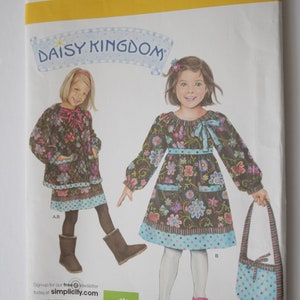DAISY KINGDOM robe veste sac à main patron filles tailles 5 6 7 8, non-coupe modèle simplicité 2348