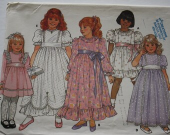 FANCY Dress Pattern Girl's size 3 Dress Ruffles /puffy sleeves /Flower Girl, Special Occasion, Easter or Princess Dress UNCUT Butterick 3649