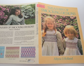 Smocking Patterns and Instructions, Treasury of Smocking Designs Dover Needlework Booklet includes geometric picture and crossover patterns