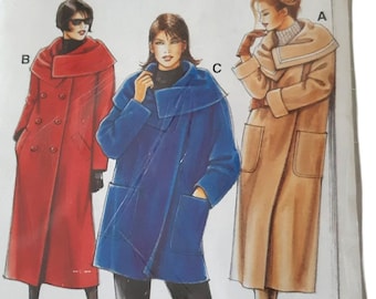 Womens Winter COAT Sewing  PATTERN Double-breasted, full length, Sizes 38-48 Neue Mode Avantgarde V22162 22162