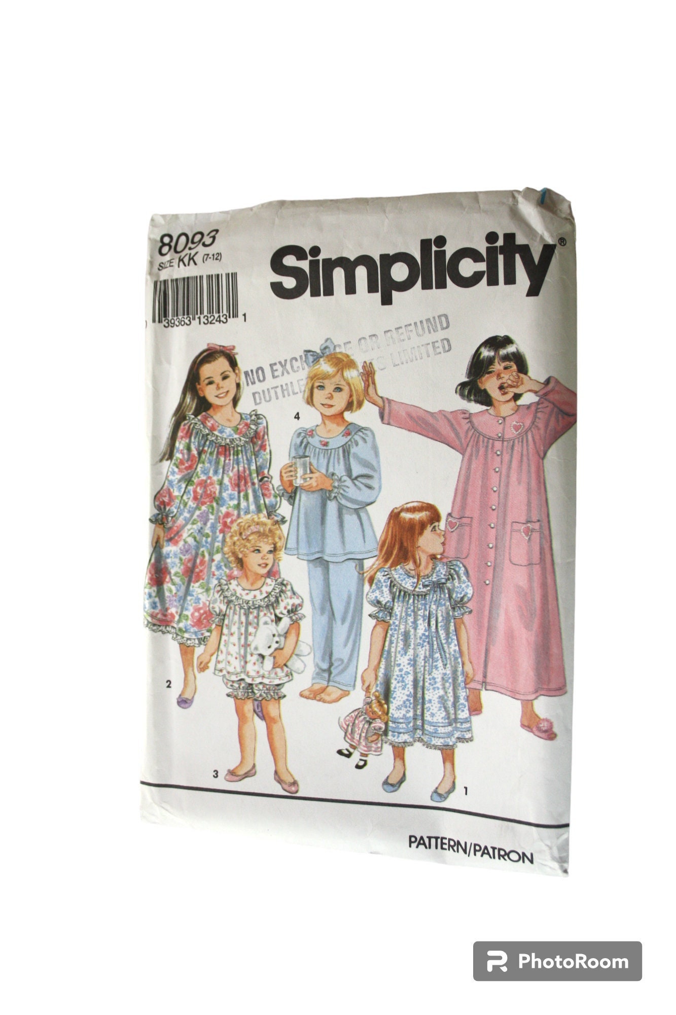 Simplicity 4133 Boys' or Kids / Tweens Bathrobes / Robes