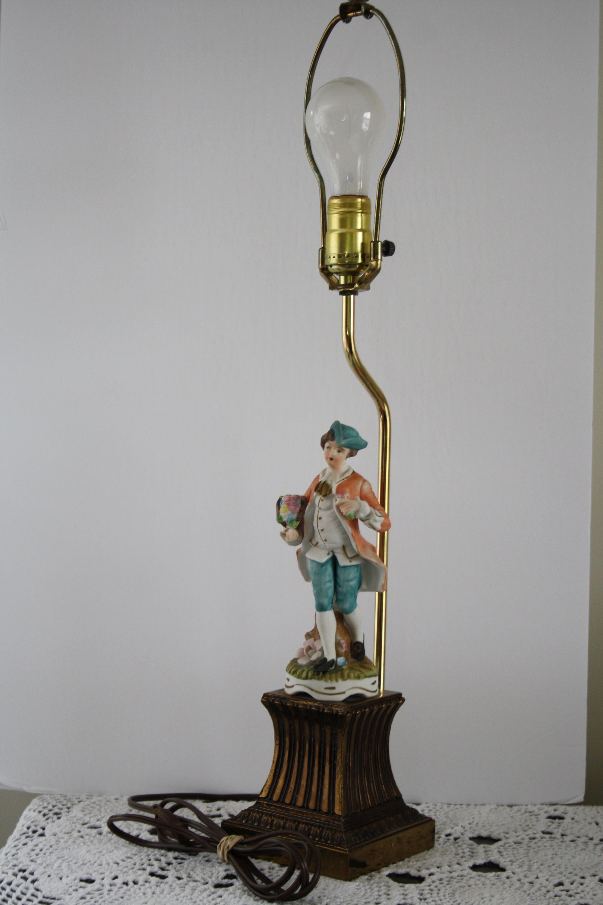 Antique LAMP FIGURINE Table Lamp Porcelain /ceramic Figurine Etsy