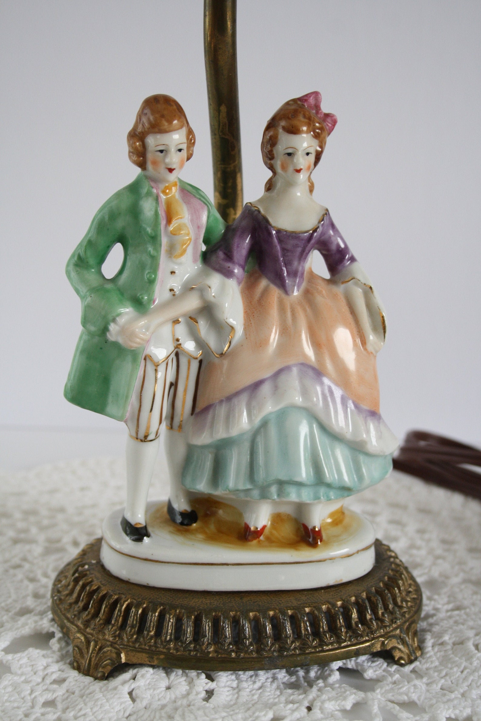 Antique Figurine Lamp Porcelain /Ceramic Figurine Lamp of Man Etsy