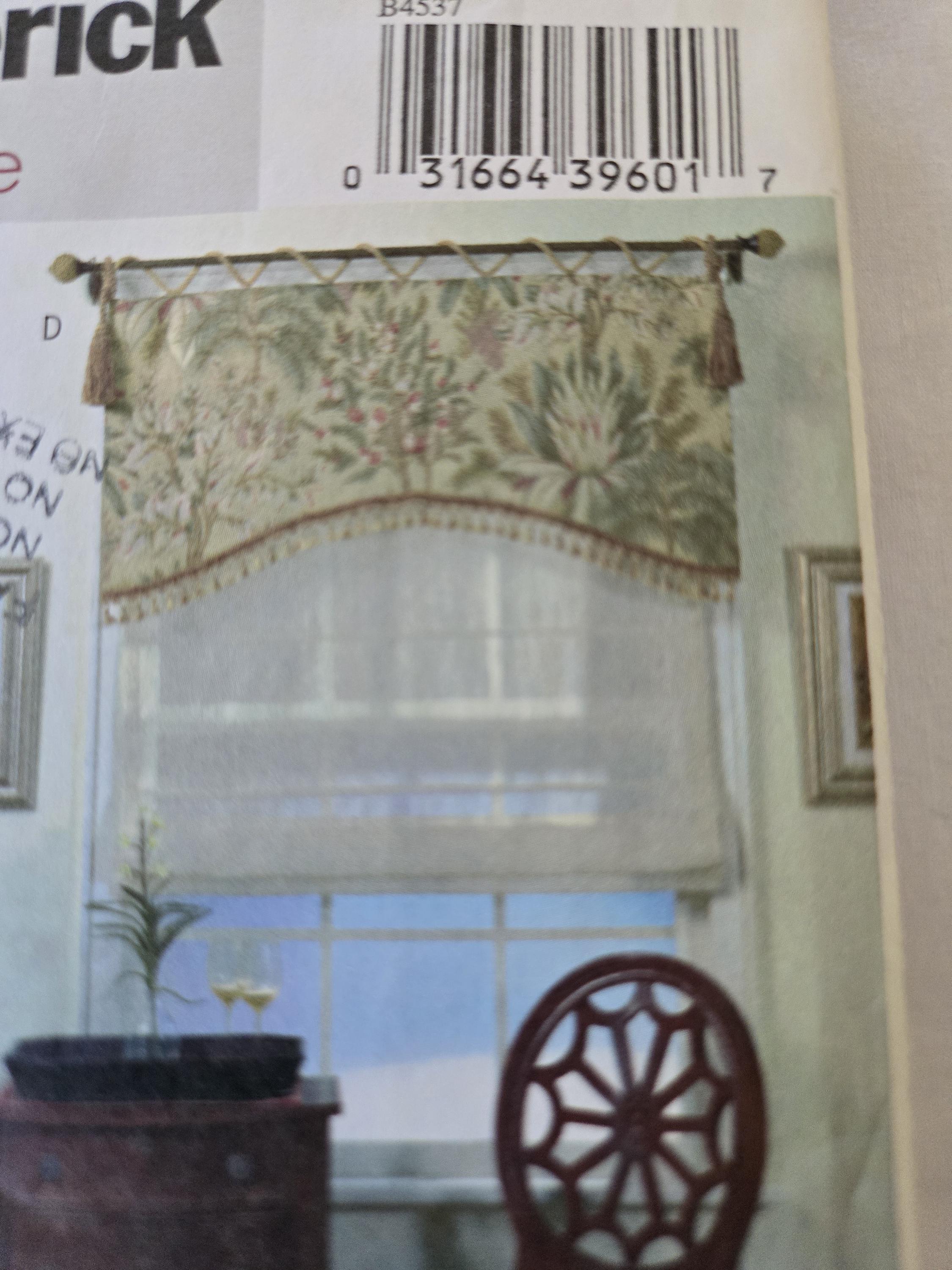 Curtain Sewing Patterns Cafe Curtains, Drapes, Valance, Shade Window