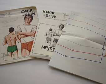 Kwik Sew 423 Men's Briefs Underwear Size 36 38 40 42 Sewing