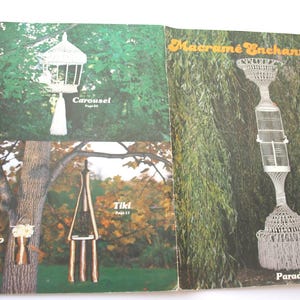 Macrame Patterns Enchantment BOOK 1 1970s Knotting Plant Hanger carousel table, owl, purse, belt more