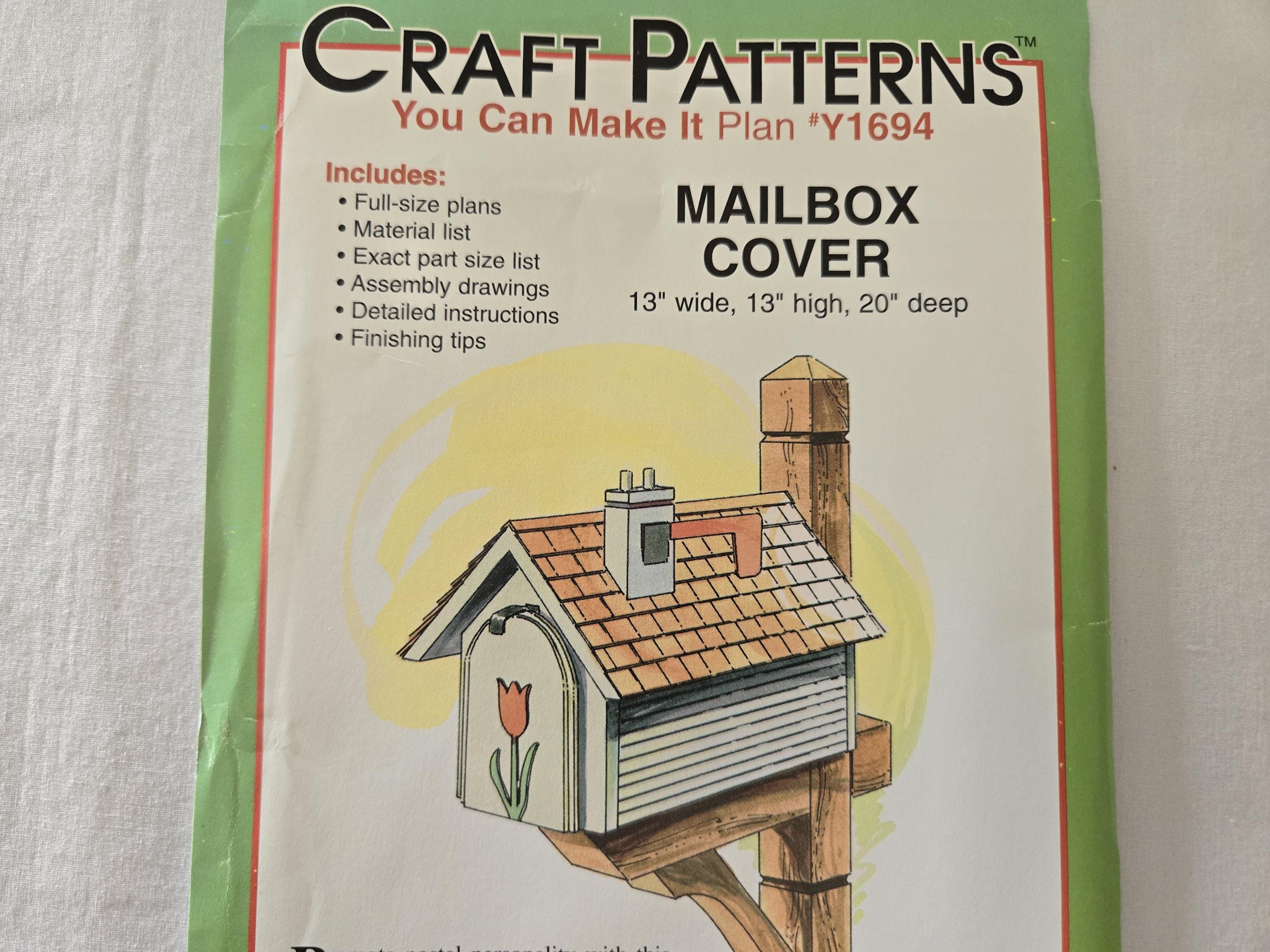 MAILBOX COVER Pattern Woodworking Unused You Can Make It
