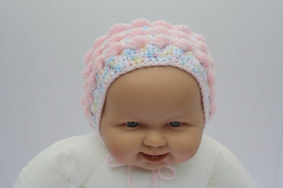 baby hat with ties