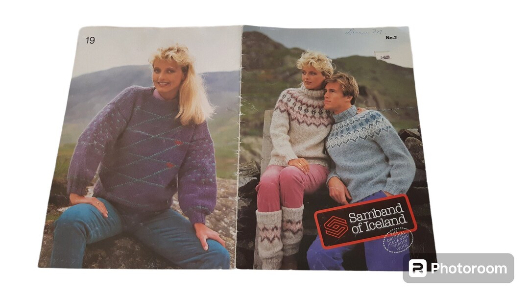 Samband Pattern Knitting Pattern BOOK 19 Nordic Icelandic Sweaters Pullovers Cardigans ...