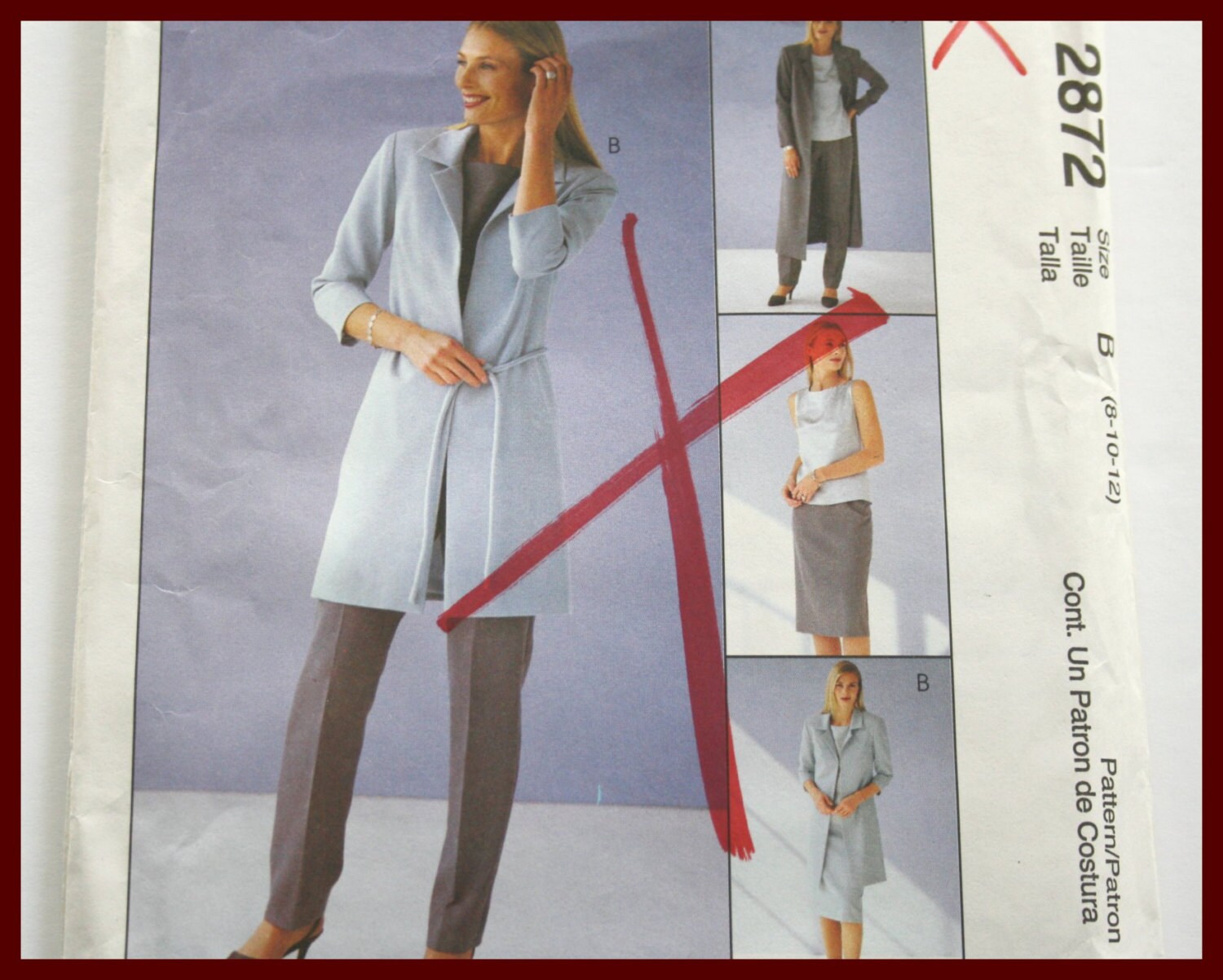 Pant Suit Pattern EASY Womens Pants Long Jacket /Coat Etsy