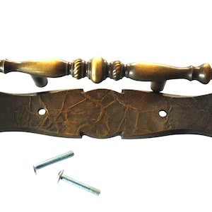 Vintage Amerock Cabinet Door Pulls, Gold & Brown, Set of 10