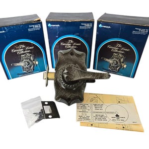 Amerock Door Handle Carriage House Lever Knob UNUSED Vintage Antique Silver Finish interior door passage set