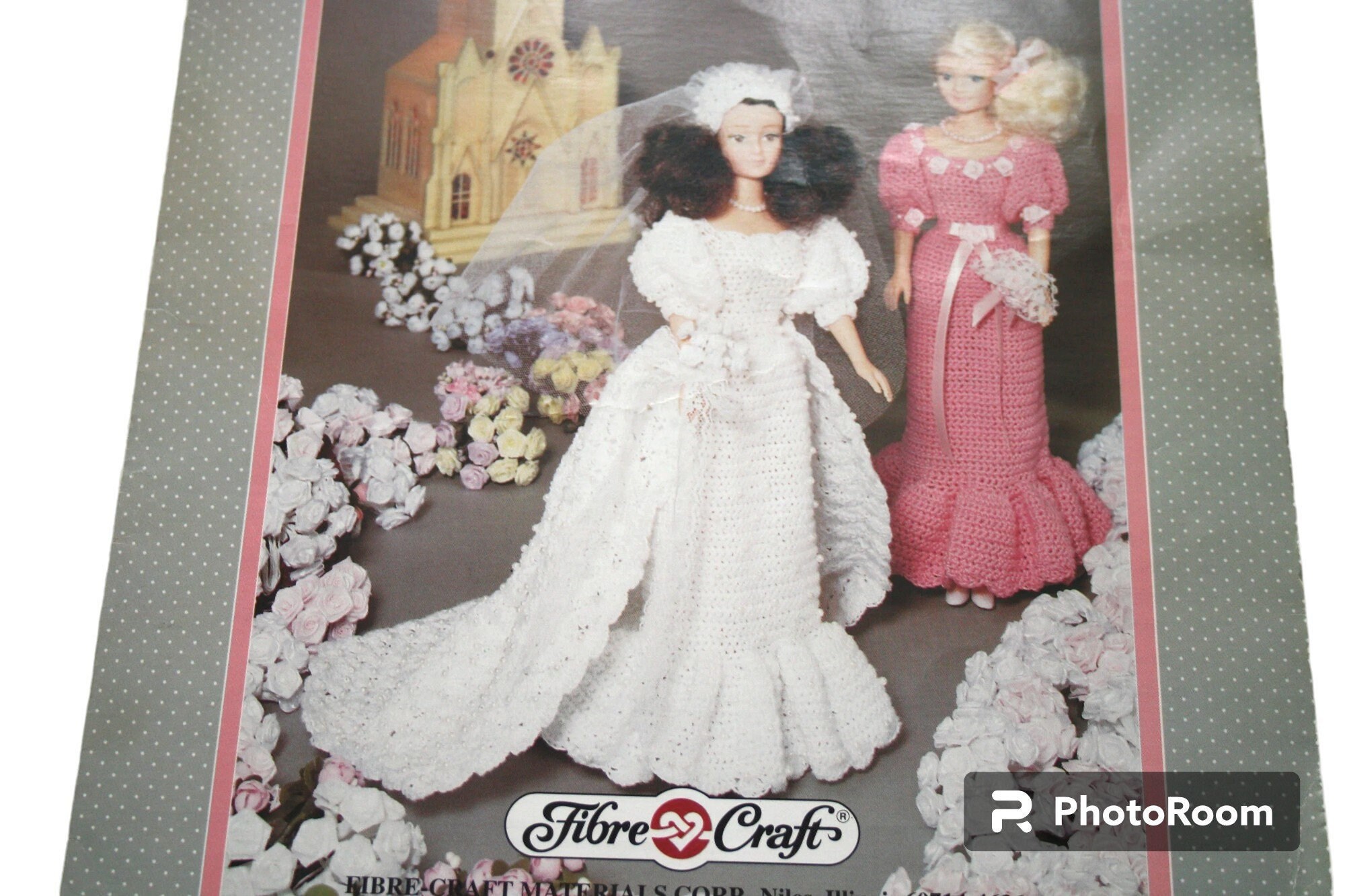 Fashion Doll Wedding Dress Crochet Pattern for 11" - 12" high dolls, includes Bridesmaid Dress, The Bride Fibre Craft FCM325