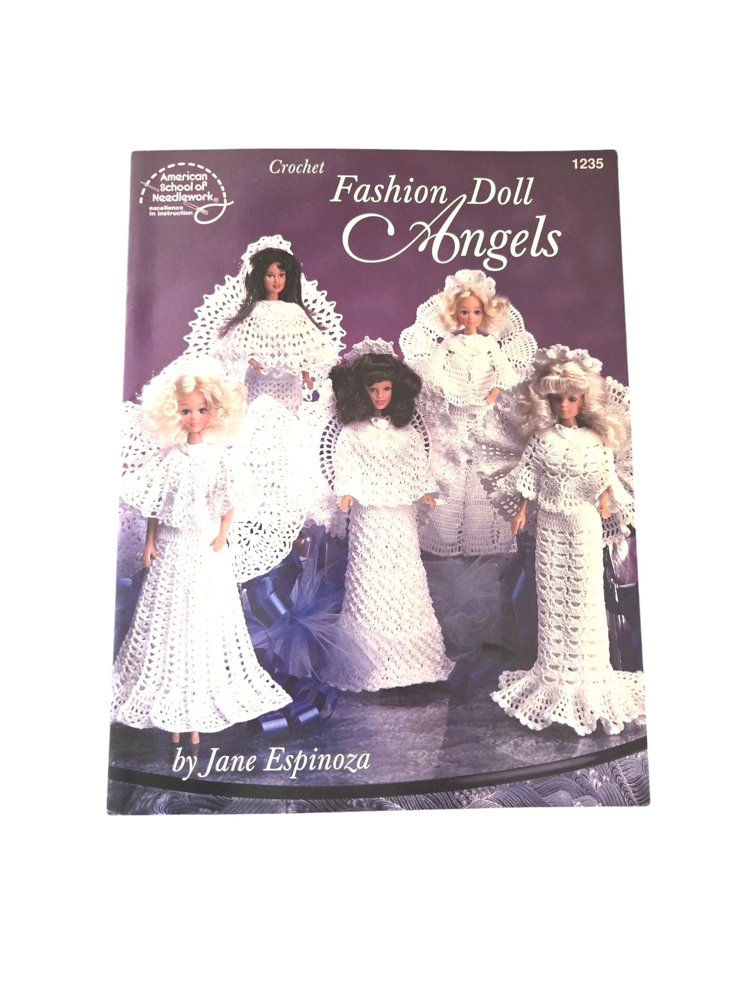 38 Crochet Patterns Inspired by Angels: Heavenly, Whimsical, and Giftable Crochet Ideas 14 Angels Fashion Doll Crochet Patterns Booklet White Cotton