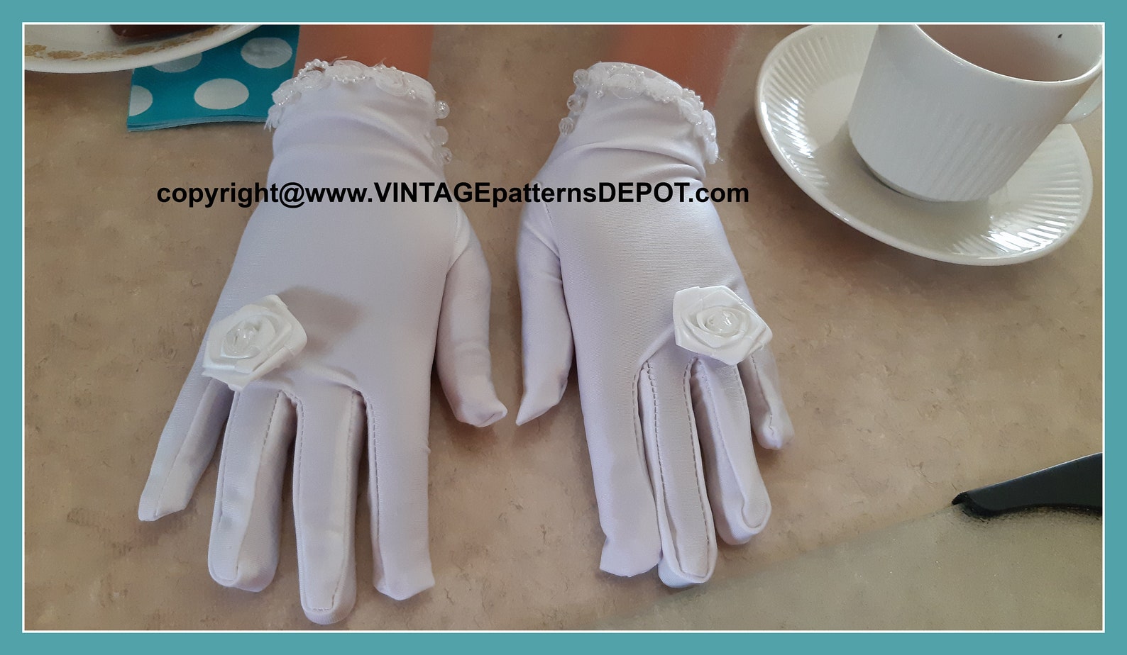 6 Tea Party Gloves for a Girls Tea Party White Satin Nylon Etsy