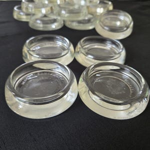 12-Pack Clear Glass Furniture Coasters – 3 Inch, Protect Floors From Scratches