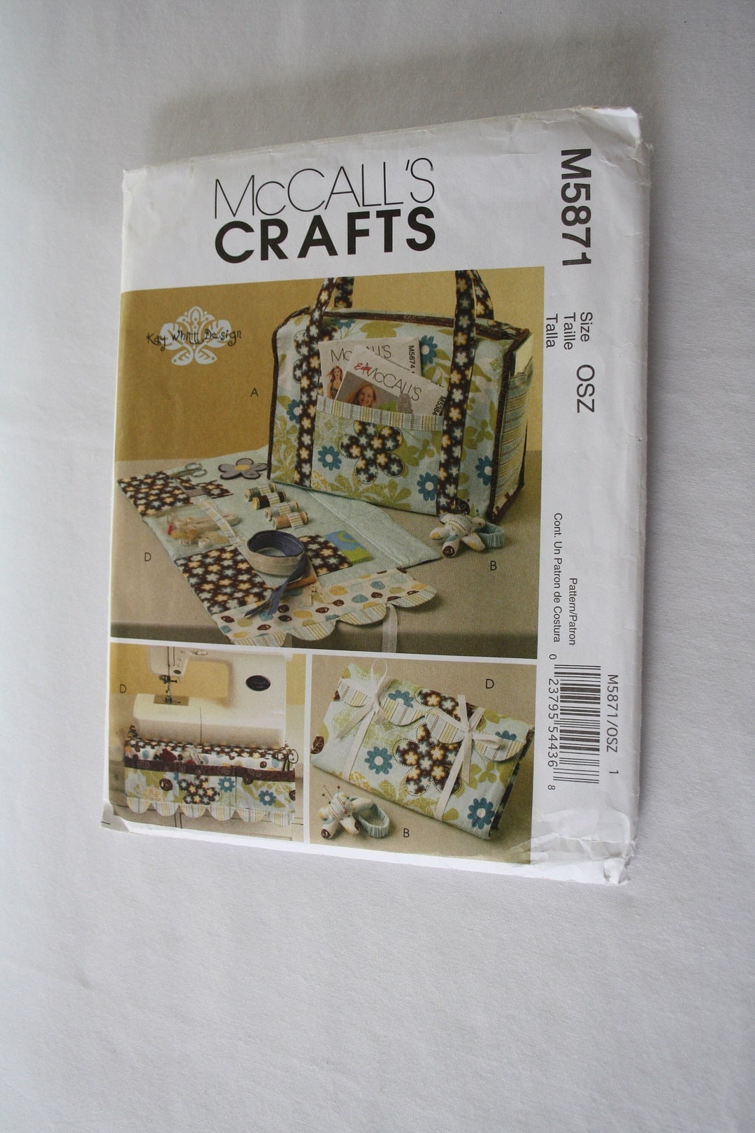 TOTE Pattern Sewing Machine APRON, Organizer and Pin Cushion Uncut