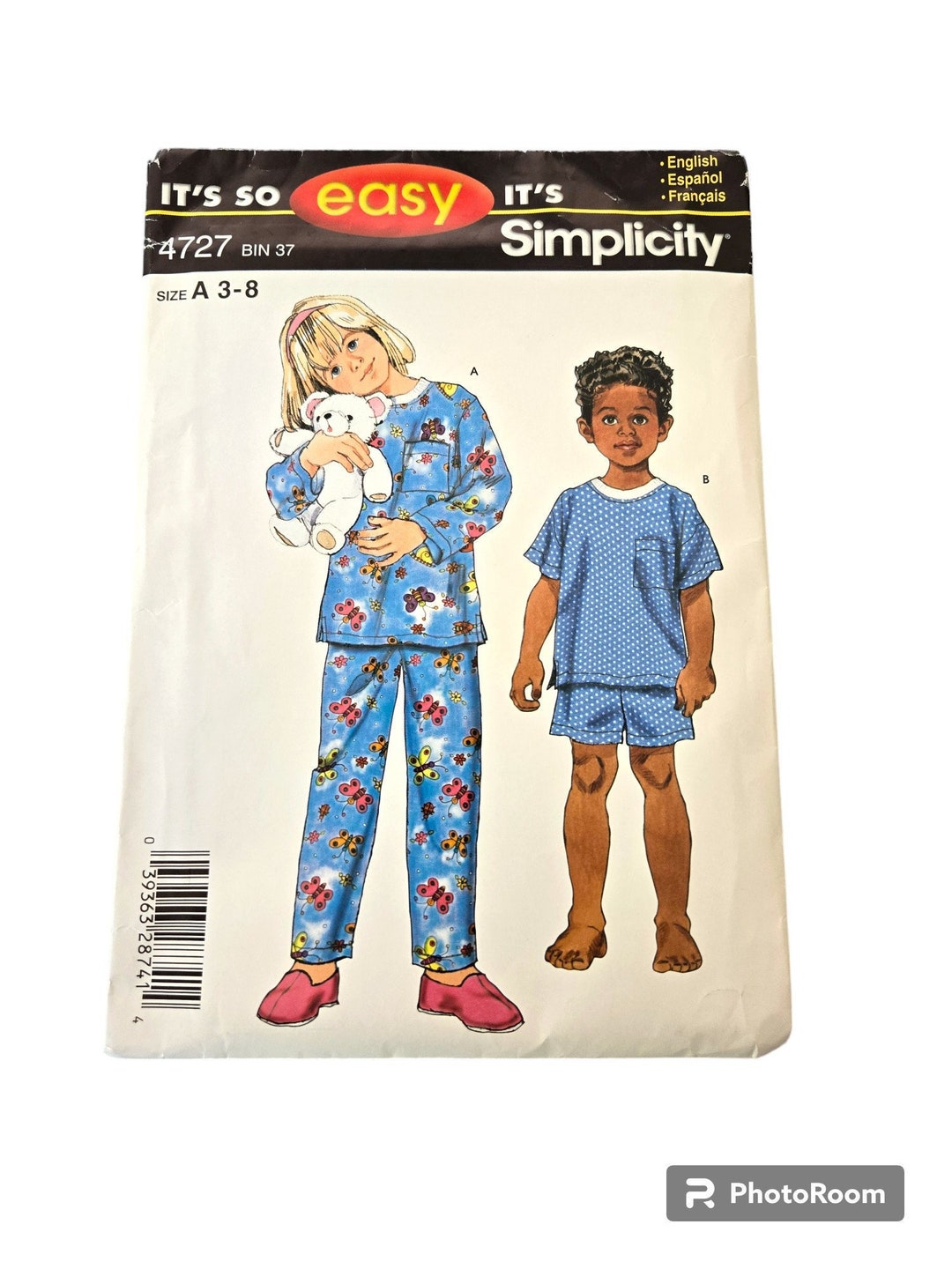 Simple Pj Patterns Childs Pajama Patterns EASY to SEW Pajama Pants Top Shorts Set Size 3 4 ...