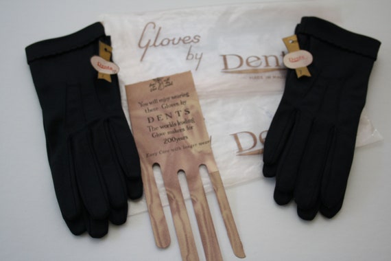 Blue Formal Gloves UNUSED New Vintage 1950s Women… - image 2