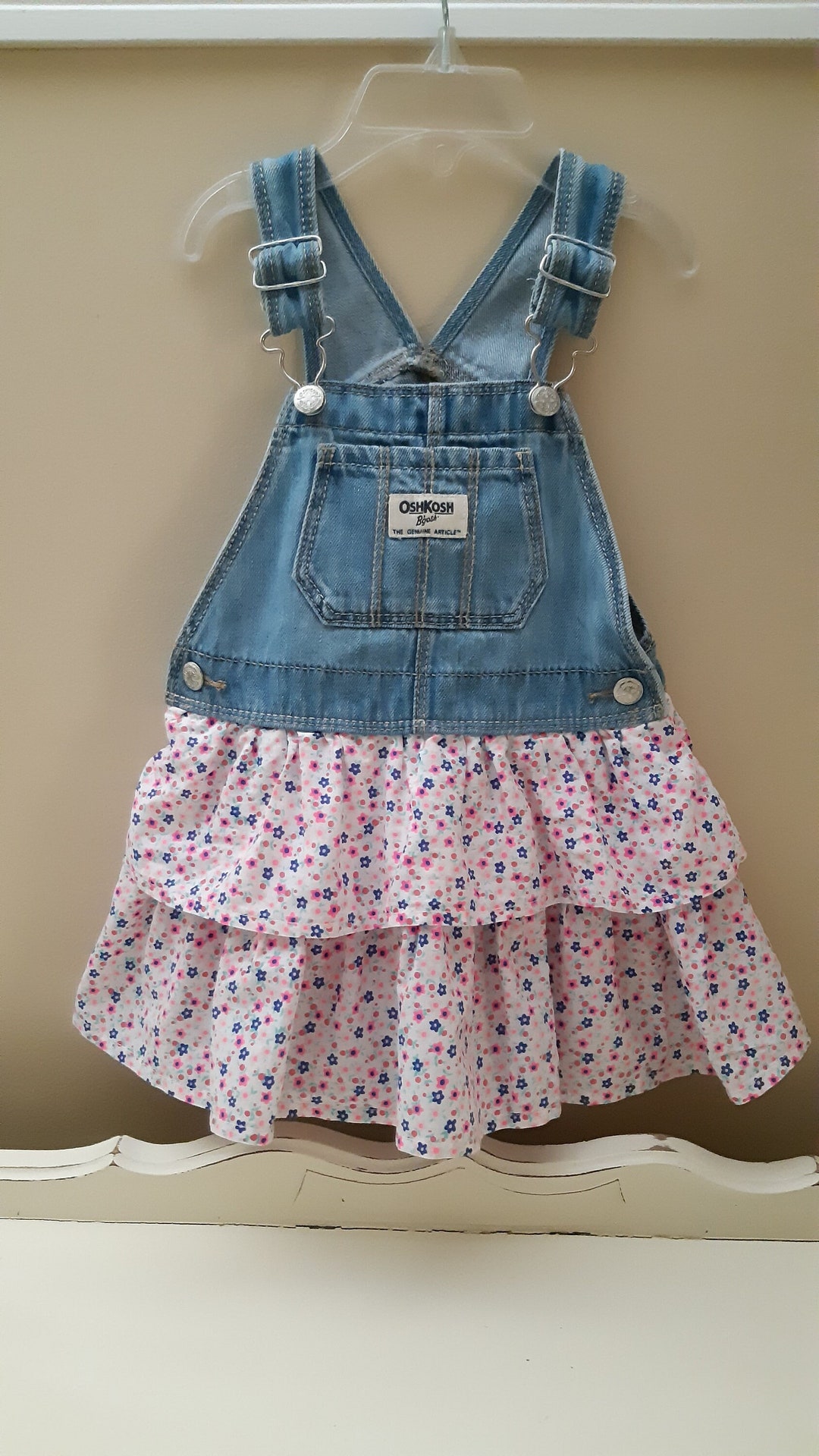 OshKosh Toddler Girl Denim Eyelet Jumper Dress (Skirtall) main image 1