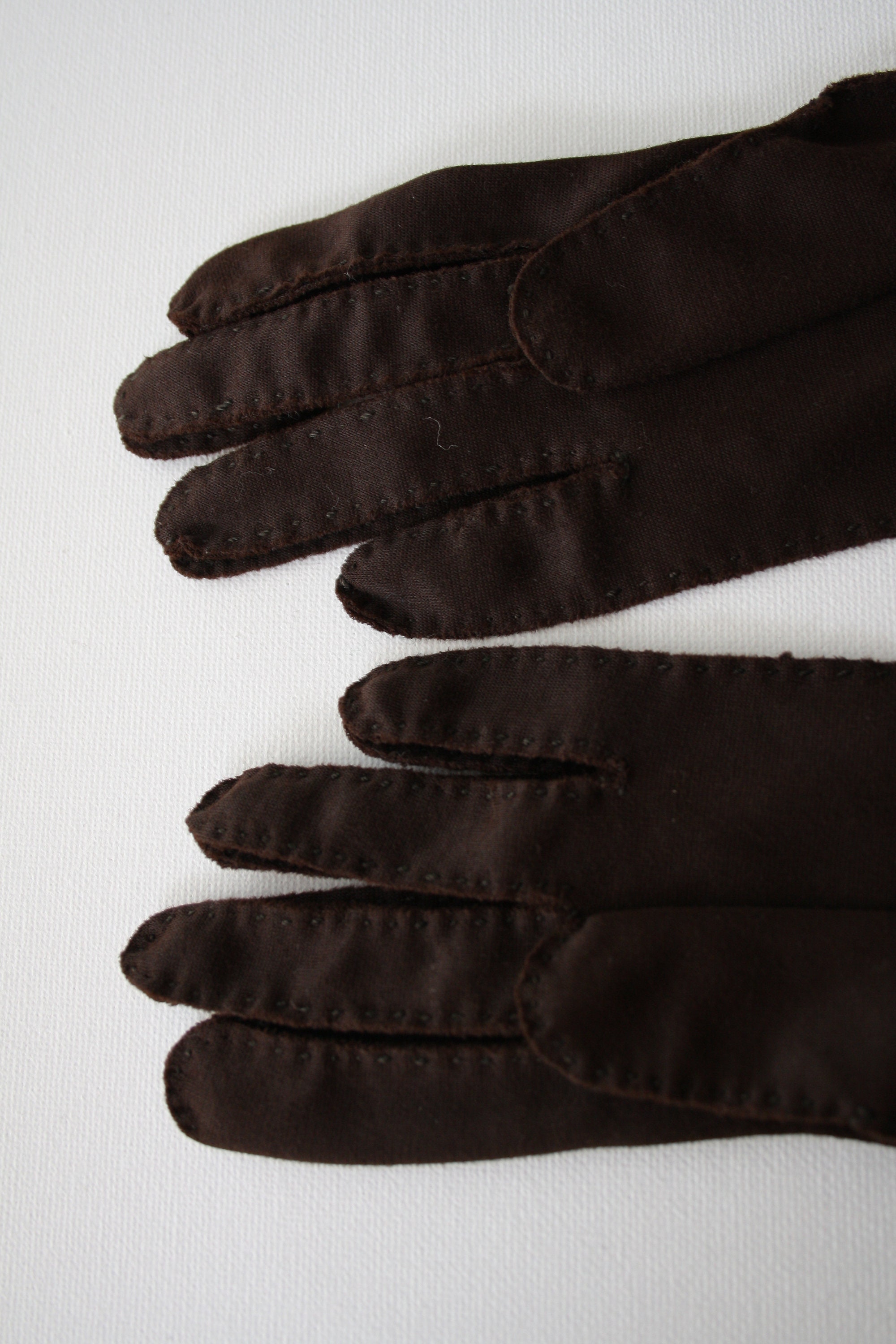 Dark Brown Gloves Women's size 6 1/2 Vintage gloves | Etsy