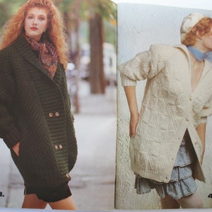 Knitting Patterns BOOK Womens Jackets Coats Cardigans Trench - Aran - cable styles and more 519 Beehive Patons