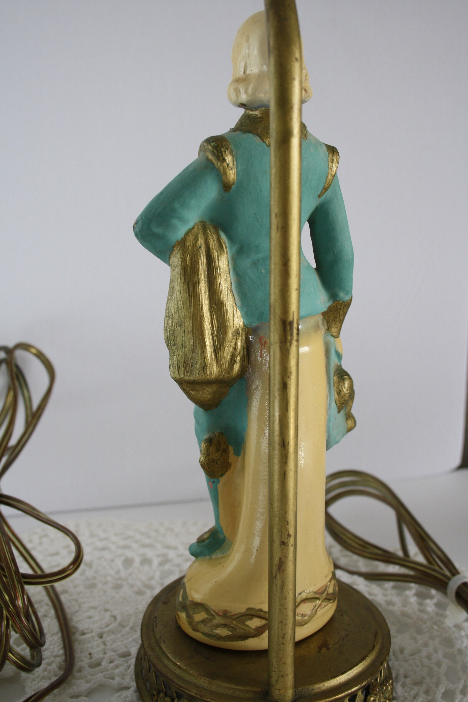 Antique Victorian Lamps Figurine Lamps Set of Bisque Porcelain Etsy