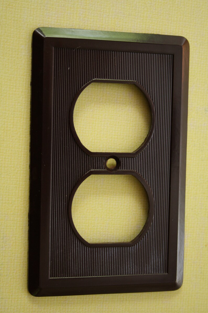Electrical OUTLET Plate Dark Brown Plastic Espresso Color Etsy