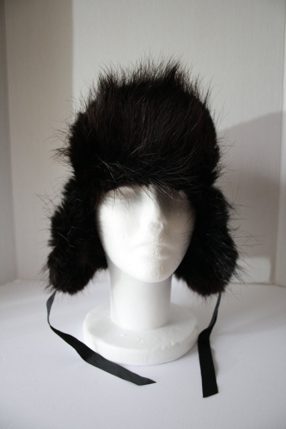 fur hat with flaps