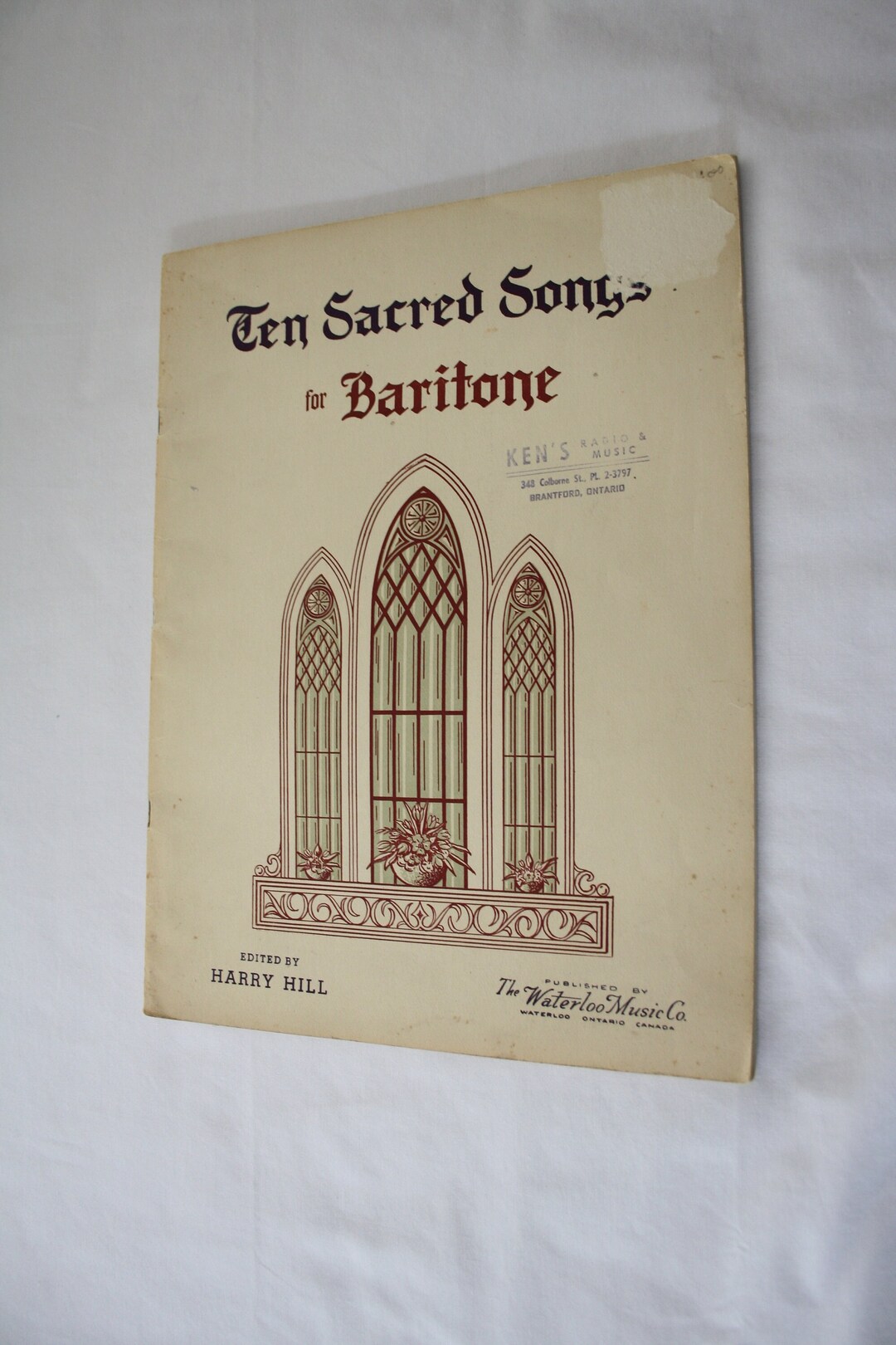 Baritone Songs TEN SACRED Songs for Baritone, Music Book, Harry Hill