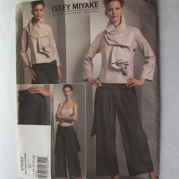 ISSEY MIYAKE Designer Original Women's Jacket and Pants pattern  size 14 16 18 20 22 UNcut Vogue v1052 1052 pattern