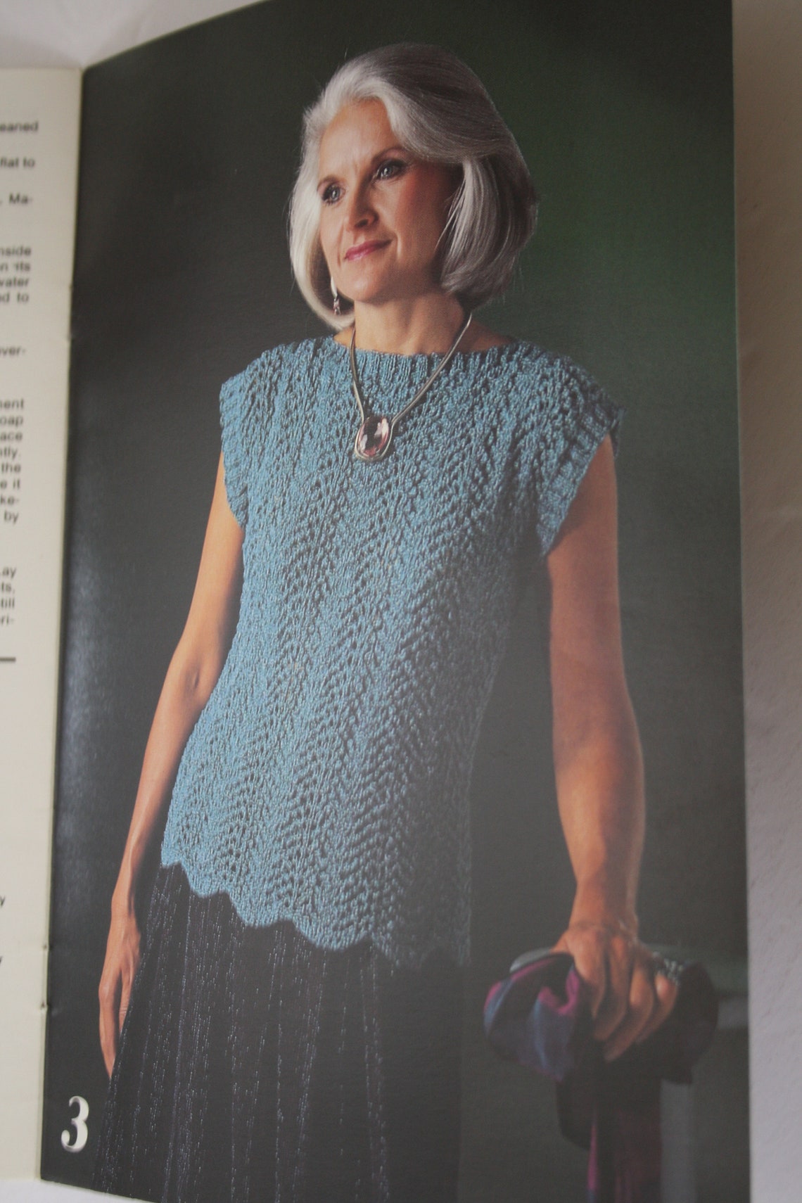 Cotton Knit Top Patterns Beehive Tres Chic Patons 479 Knitting Etsy