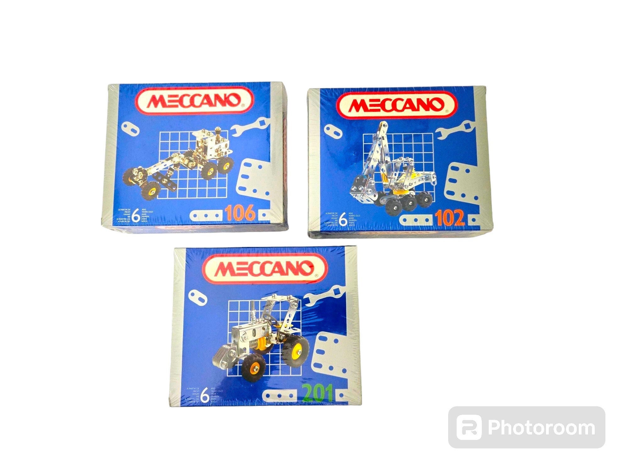 3 Vintage MECCANO Erector 3 Sets Incl. Metal Construction 033201