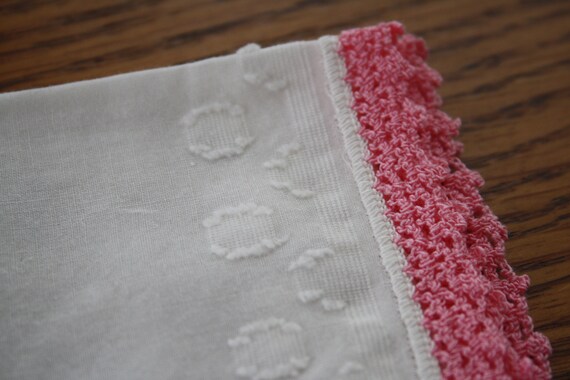 Set of 2 Handkerchiefs Linen with Lace Edging Han… - image 4